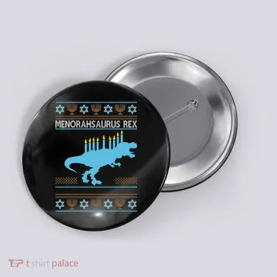Menorahsaurus Rex Button