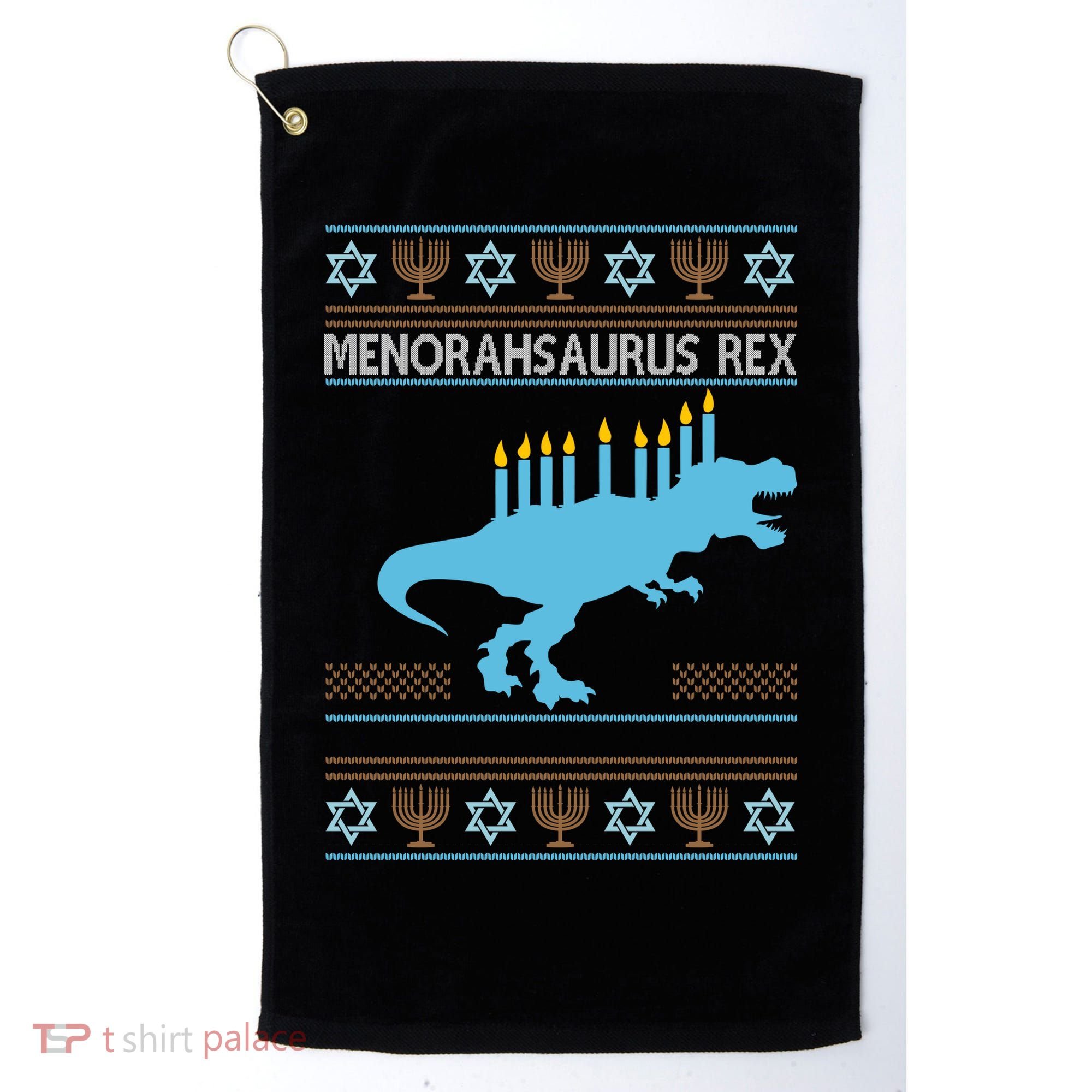 Menorahsaurus Rex Golf Towel