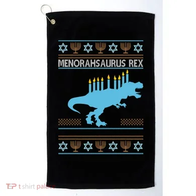 Menorahsaurus Rex Golf Towel