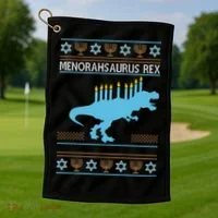 Menorahsaurus Rex Golf Towel thumb 1