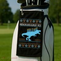 Menorahsaurus Rex Golf Towel thumb 2