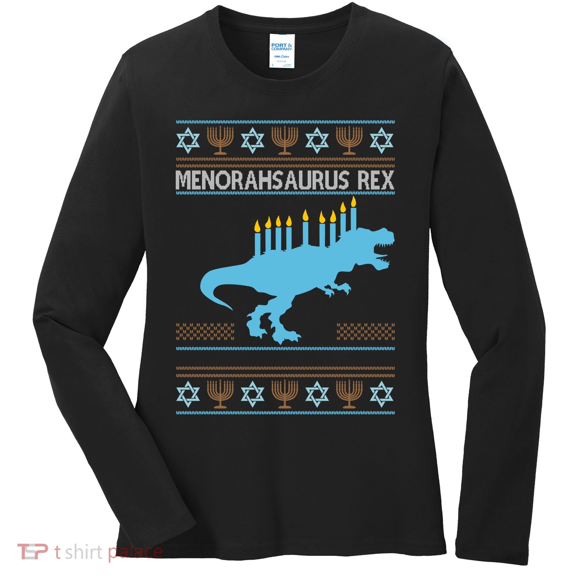 Menorahsaurus Rex Women's Long Sleeve Shirt