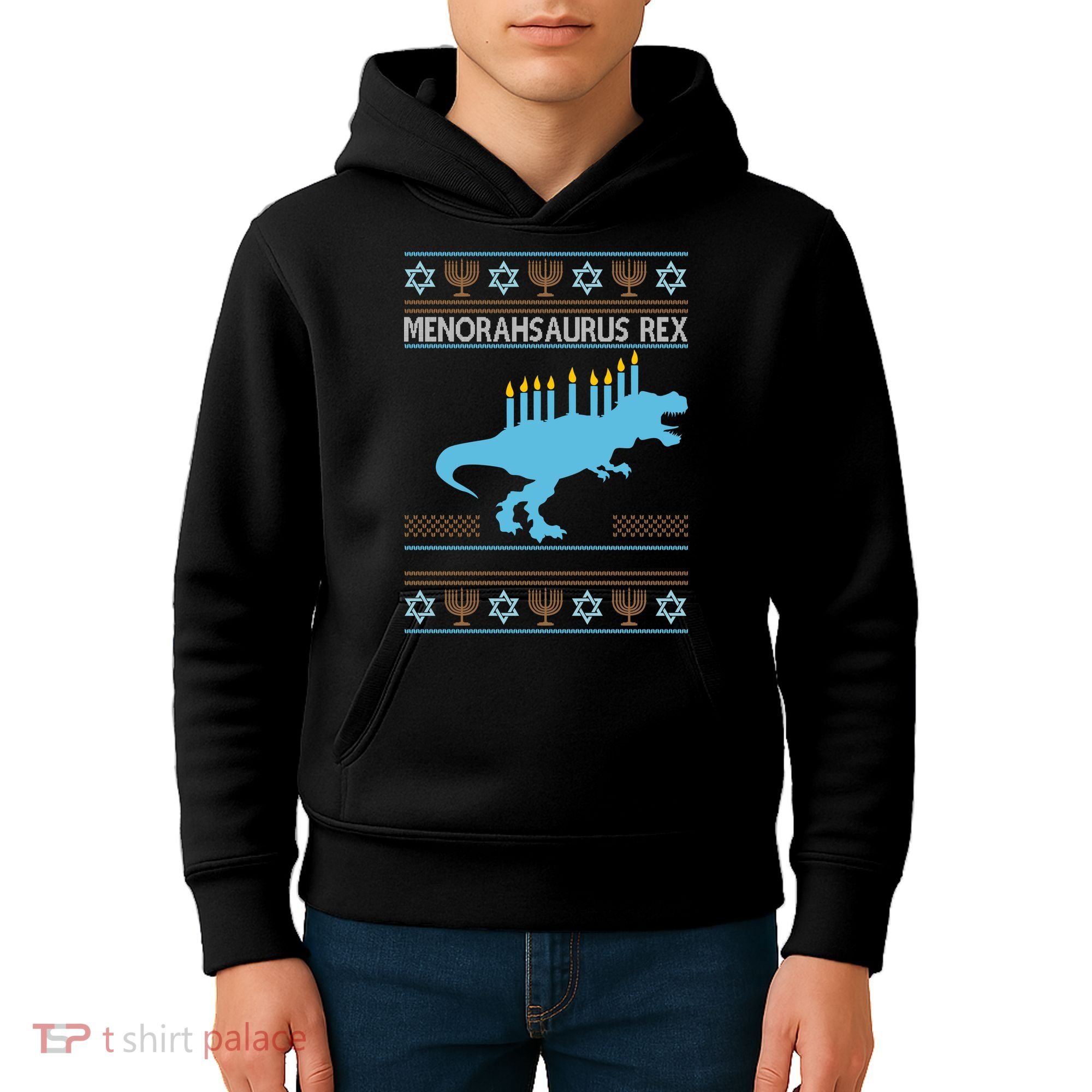 Menorahsaurus Rex Kids Hoodie