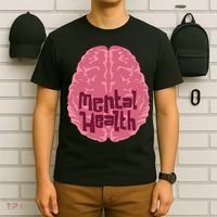 Mental Health Awareness Brain T-Shirt thumb 6