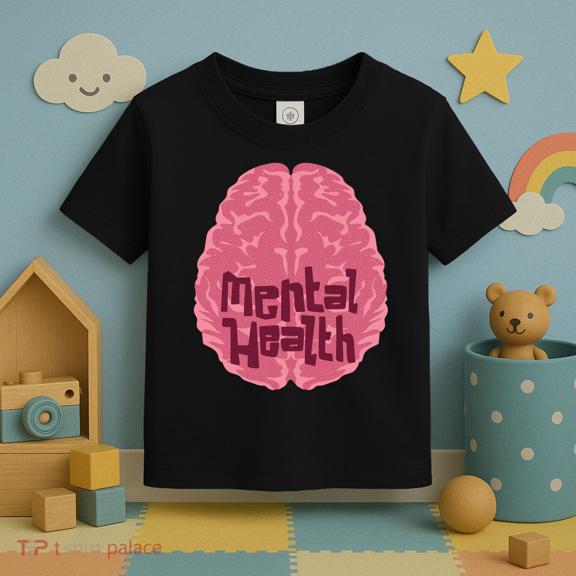 Mental Health Awareness Brain Toddler T-Shirt