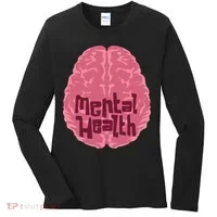 Mental Health Awareness Brain Women's Long Sleeve Shirt thumb 0