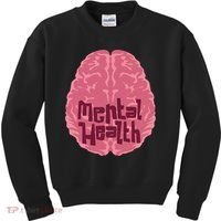 Mental Health Awareness Brain Kids Sweatshirt thumb 0