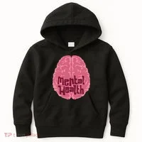 Mental Health Awareness Brain Kids Hoodie thumb 0