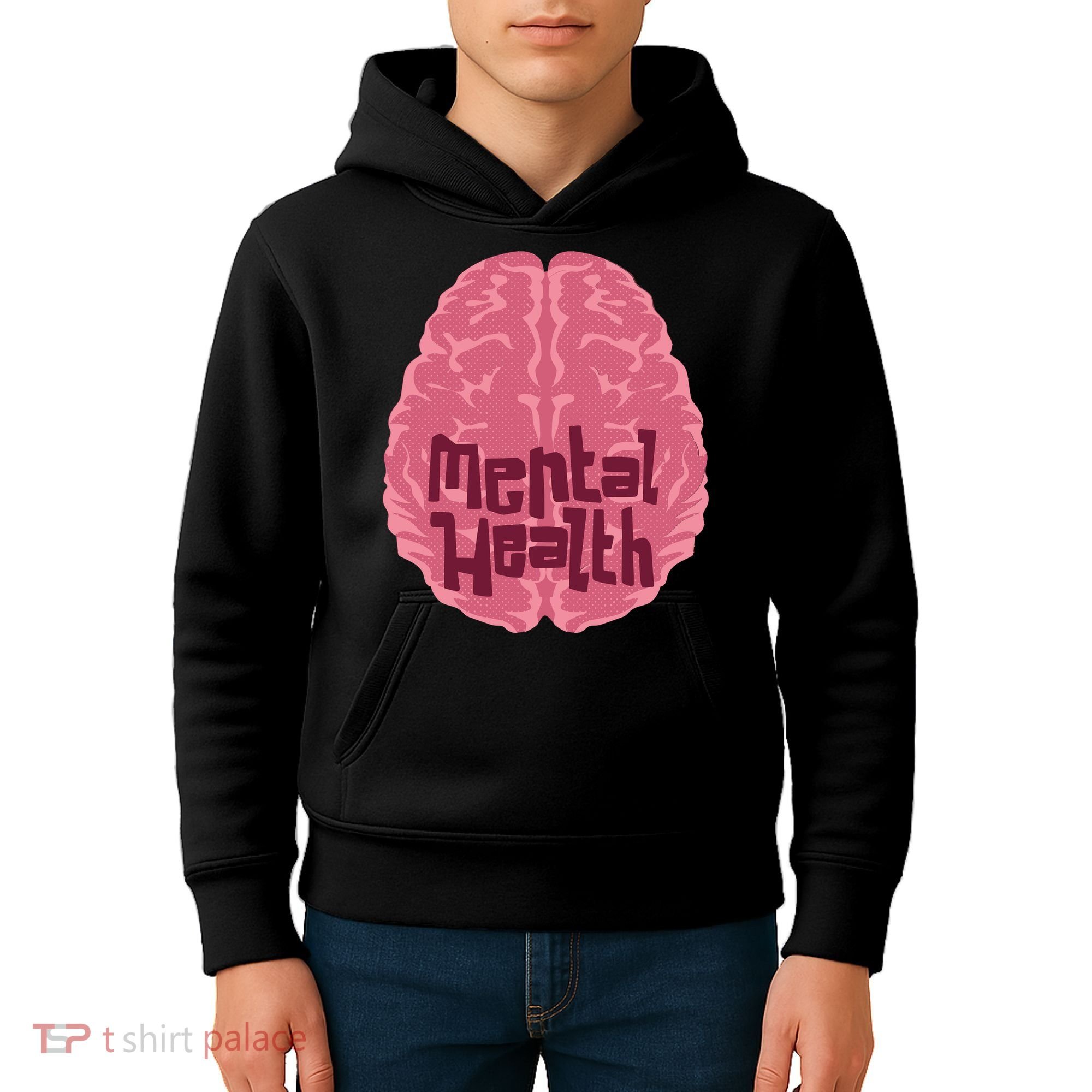 Mental Health Awareness Brain Kids Hoodie