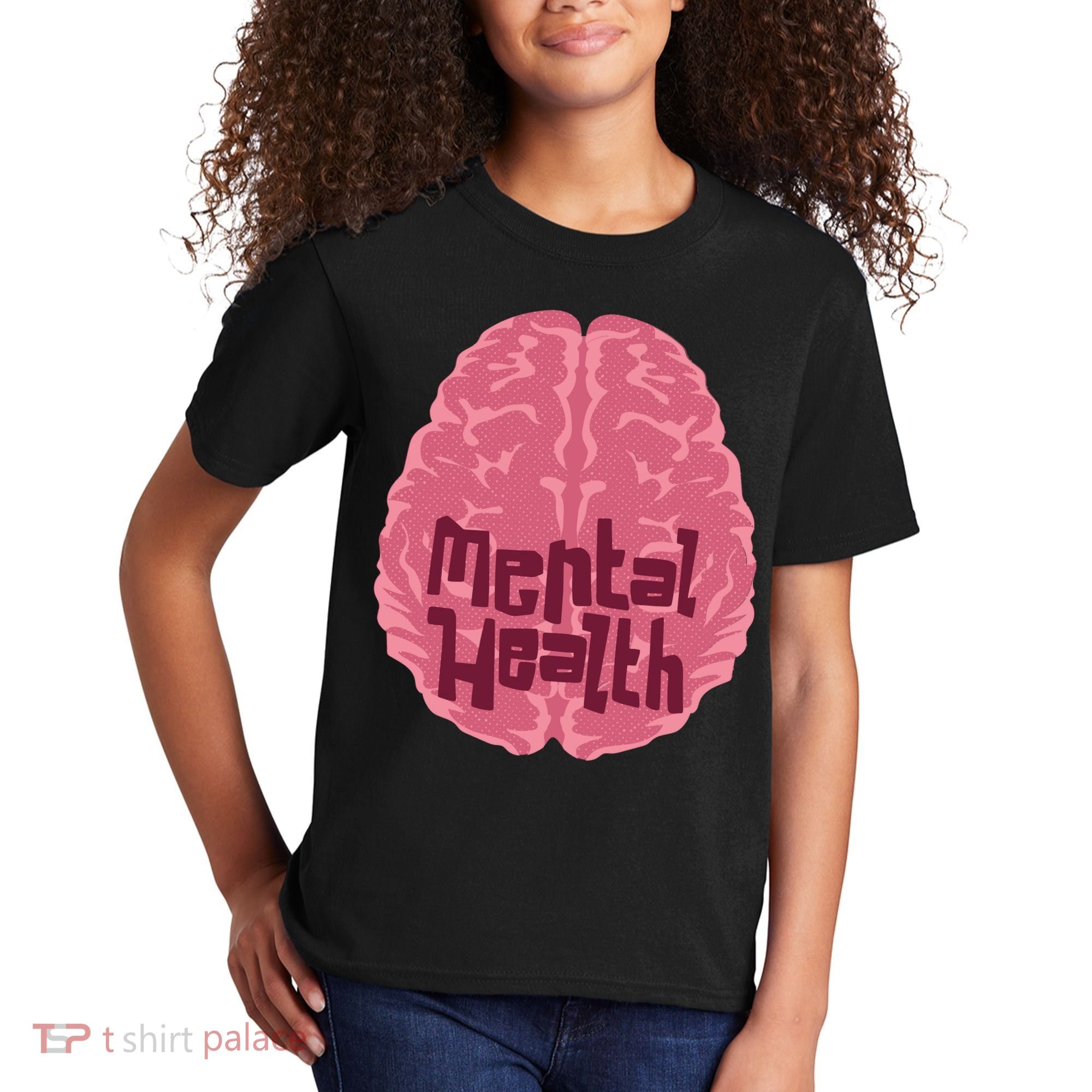 Mental Health Awareness Brain Kids T-Shirt