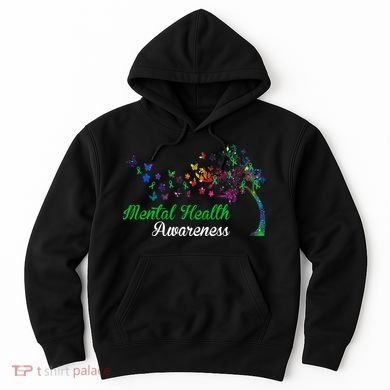 Mental Health Awareness Butterfly Tree Hoodie