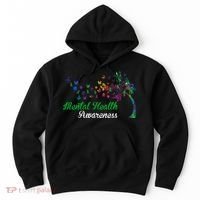 Mental Health Awareness Butterfly Tree Hoodie thumb 0