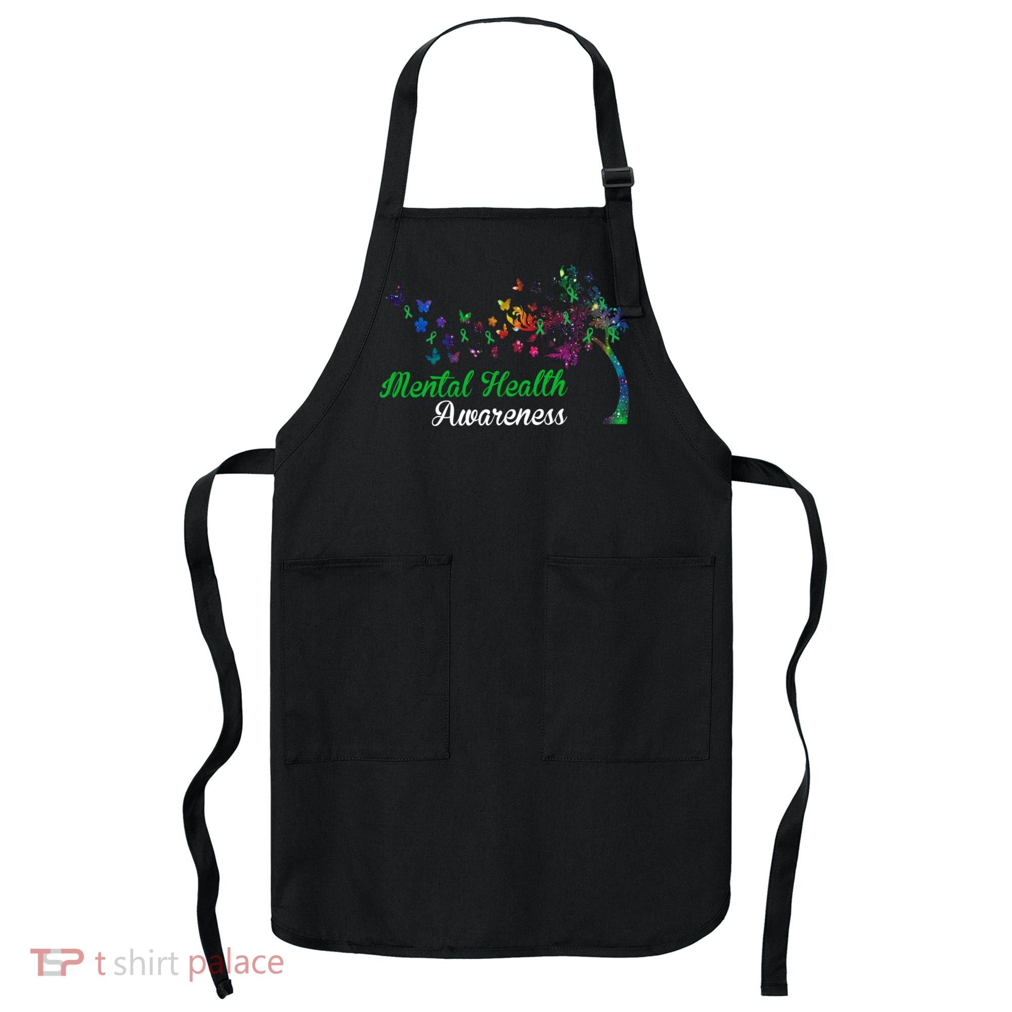 Mental Health Awareness Butterfly Tree Apron