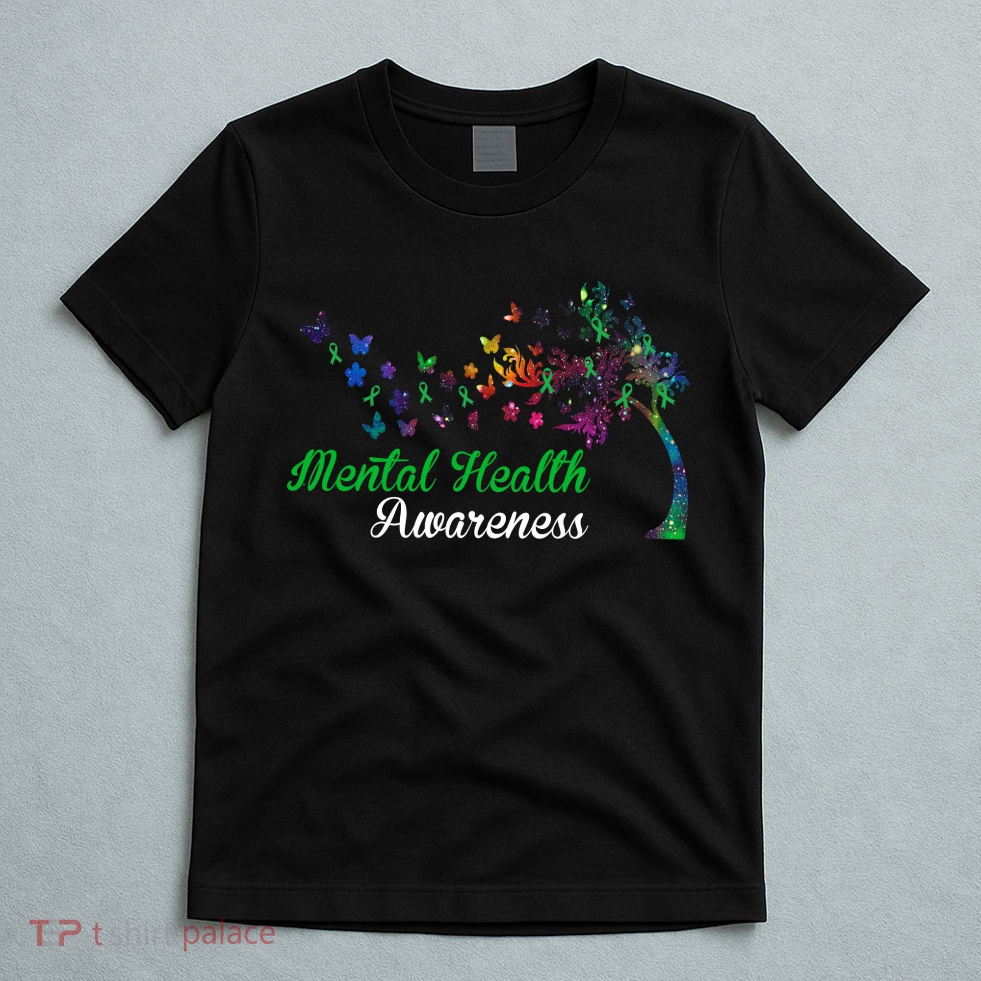 Mental Health Awareness Butterfly Tree T-Shirt