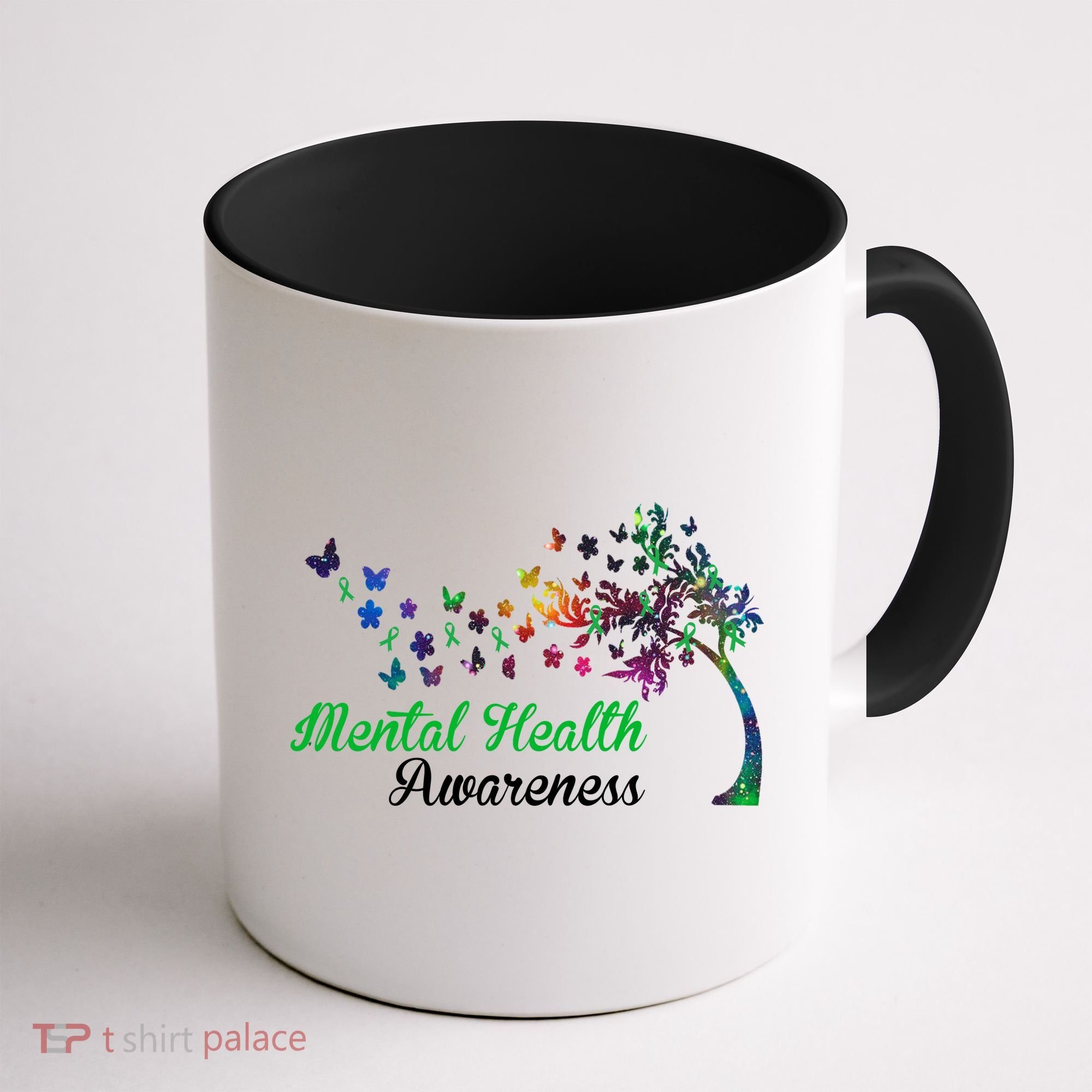 Mental Health Awareness Butterfly Tree Coffee Mug