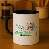 Mental Health Awareness Butterfly Tree Coffee Mug thumb 4