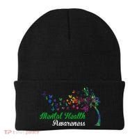 Mental Health Awareness Butterfly Tree Beanie thumb 0