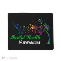 Mental Health Awareness Butterfly Tree Mousepad thumb 0