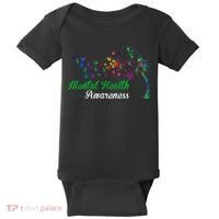 Mental Health Awareness Butterfly Tree Baby Bodysuit thumb 0