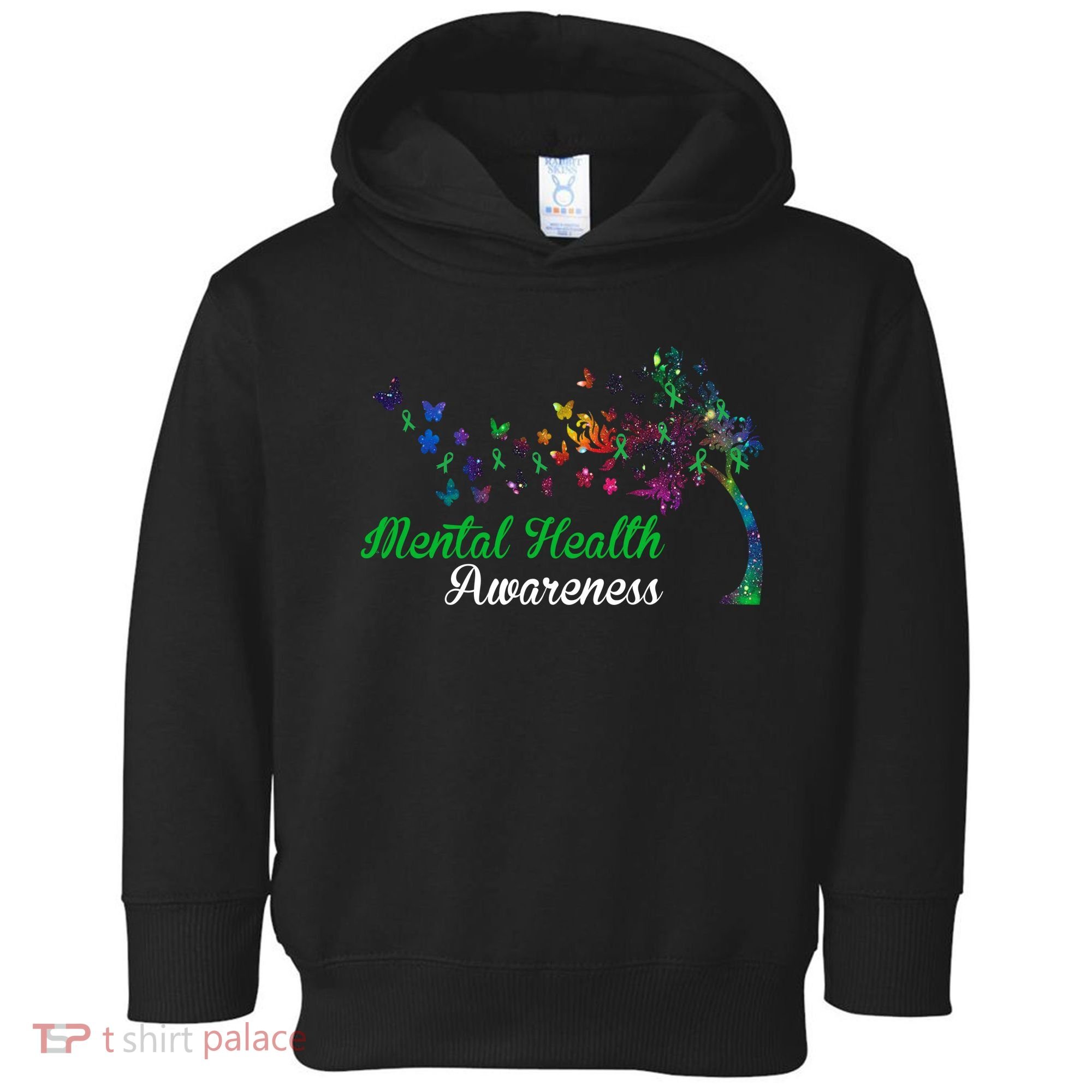 Mental Health Awareness Butterfly Tree Toddler Hoodie