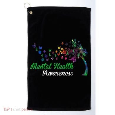 Mental Health Awareness Butterfly Tree Golf Towel