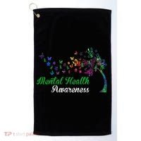 Mental Health Awareness Butterfly Tree Golf Towel thumb 0