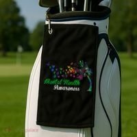 Mental Health Awareness Butterfly Tree Golf Towel thumb 2