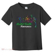 Mental Health Awareness Butterfly Tree Toddler T-Shirt thumb 0
