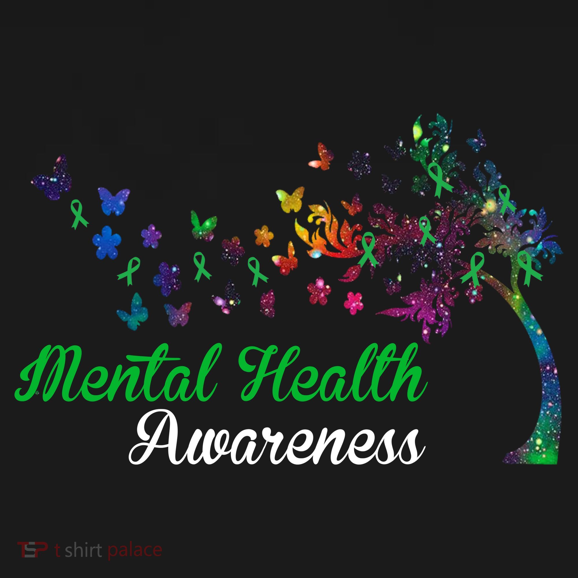 Mental Health Awareness Butterfly Tree Kids Sweatshirt