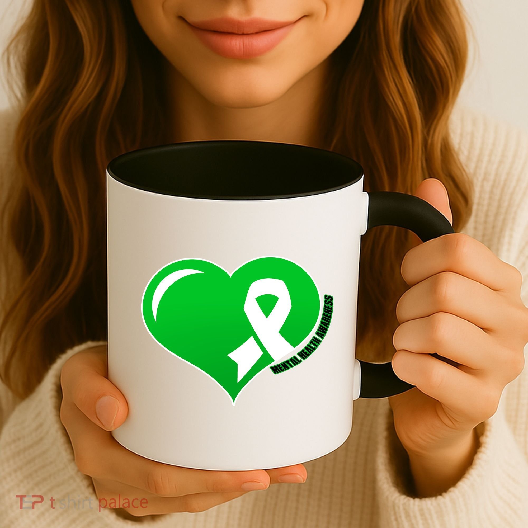 Mental Health Awareness Heart Coffee Mug