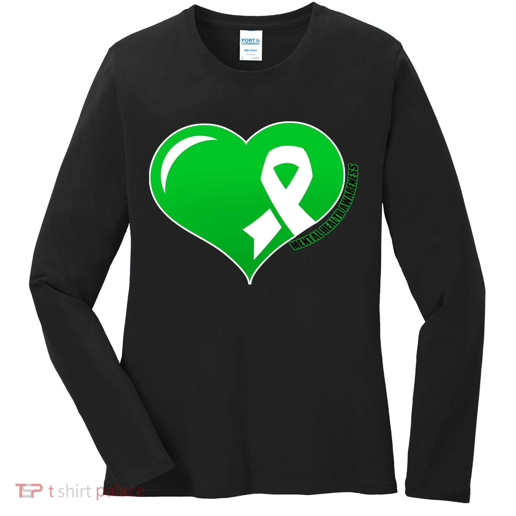Mental Health Awareness Heart Women's Long Sleeve Shirt