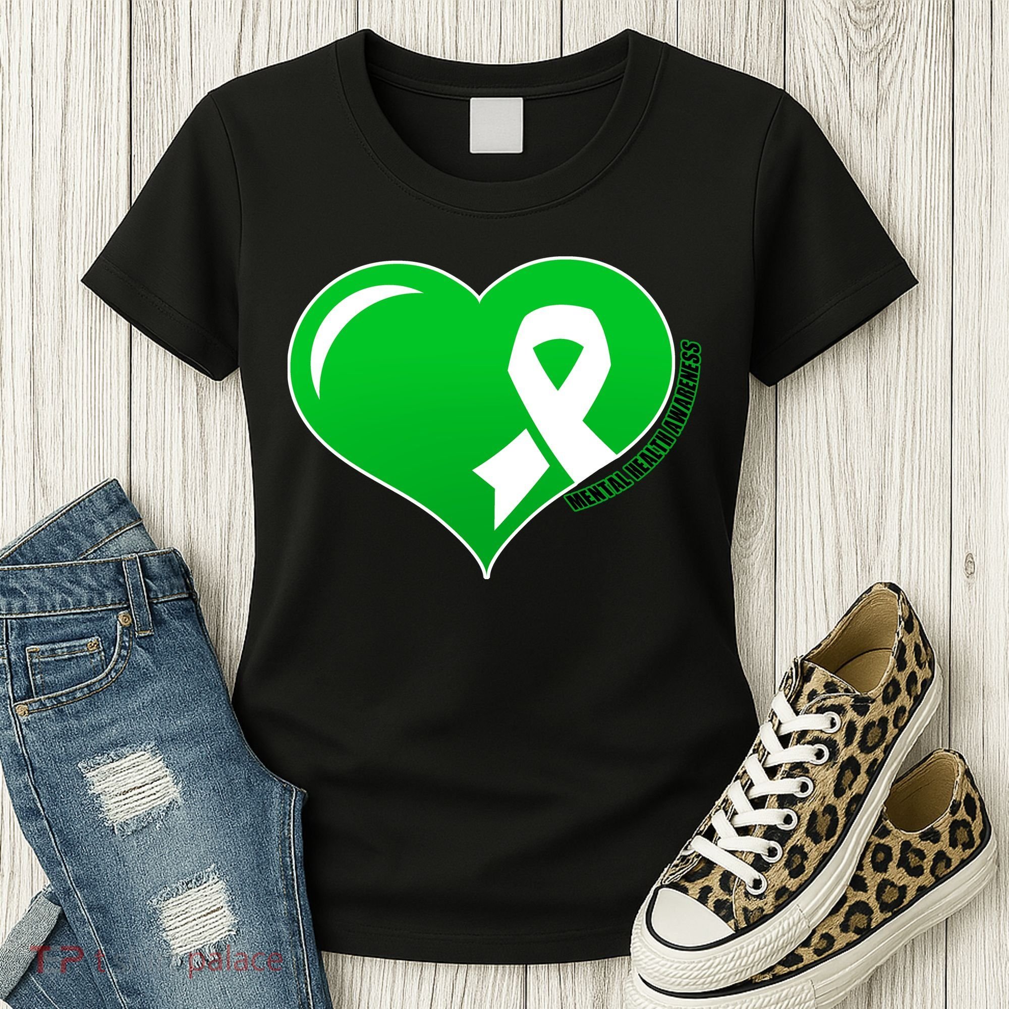 Mental Health Awareness Heart Women's T-Shirt