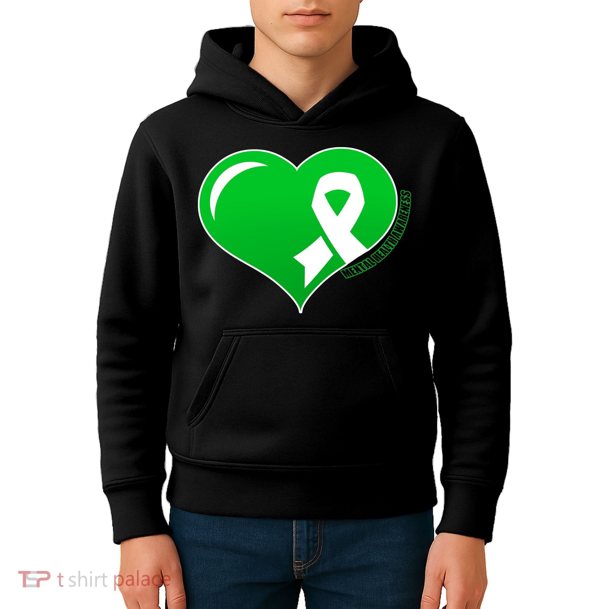 Mental Health Awareness Heart Kids Hoodie