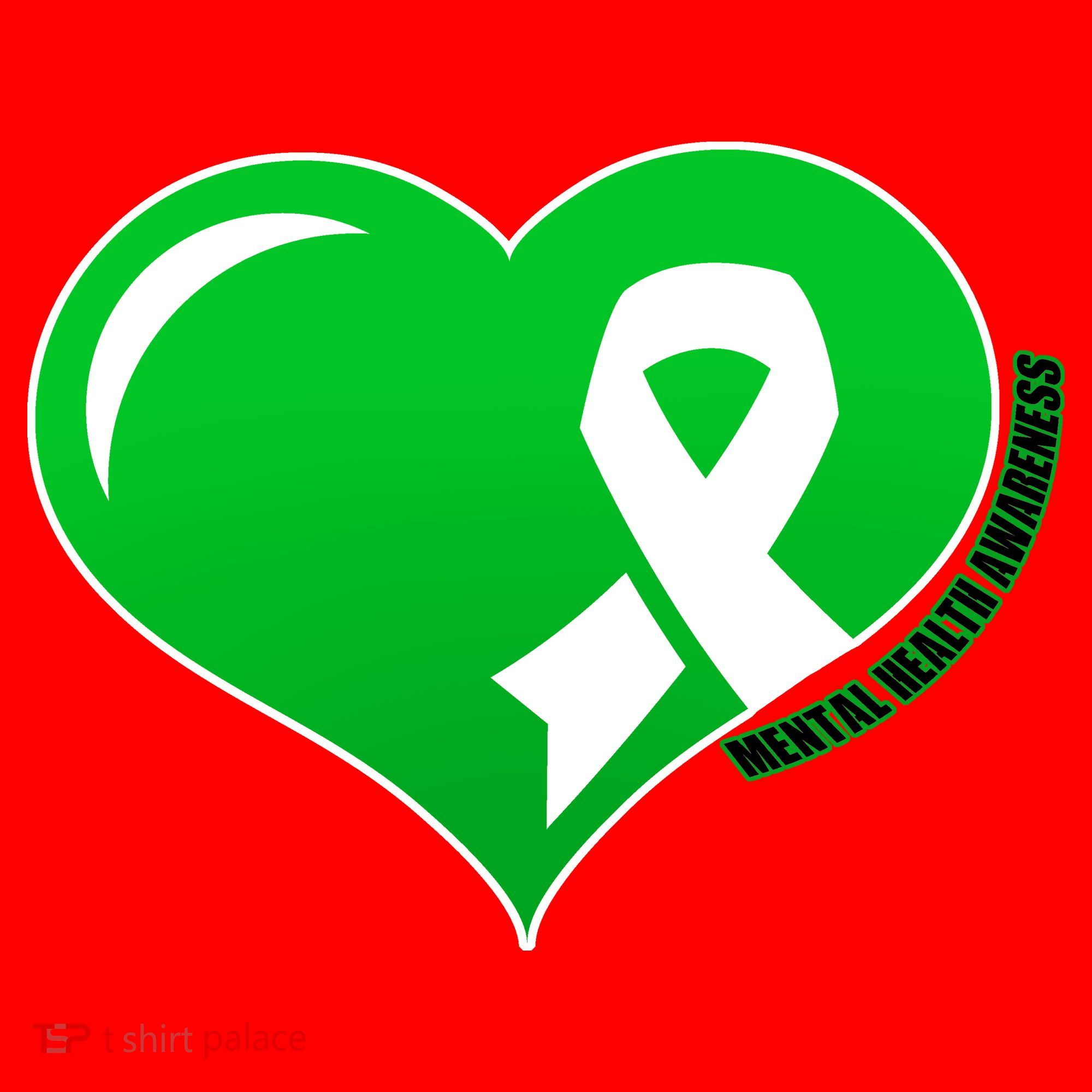 Mental Health Awareness Heart Santa Hat