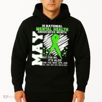 Mental Health Awareness Month Is All Year Long Hoodie thumb 2