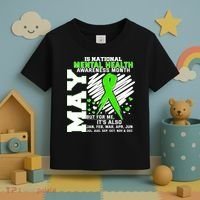 Mental Health Awareness Month Is All Year Long Toddler T-Shirt thumb 3