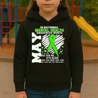 Mental Health Awareness Month Is All Year Long Kids Hoodie thumb 3