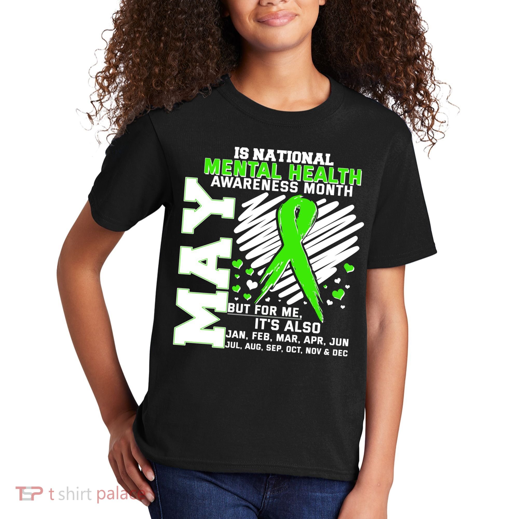 Mental Health Awareness Month Is All Year Long Kids T-Shirt