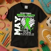 Mental Health Awareness Month Is All Year Long Kids T-Shirt thumb 3