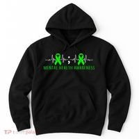 Mental Health Awareness Pulse Ribbon Hoodie thumb 0
