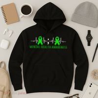 Mental Health Awareness Pulse Ribbon Hoodie thumb 3