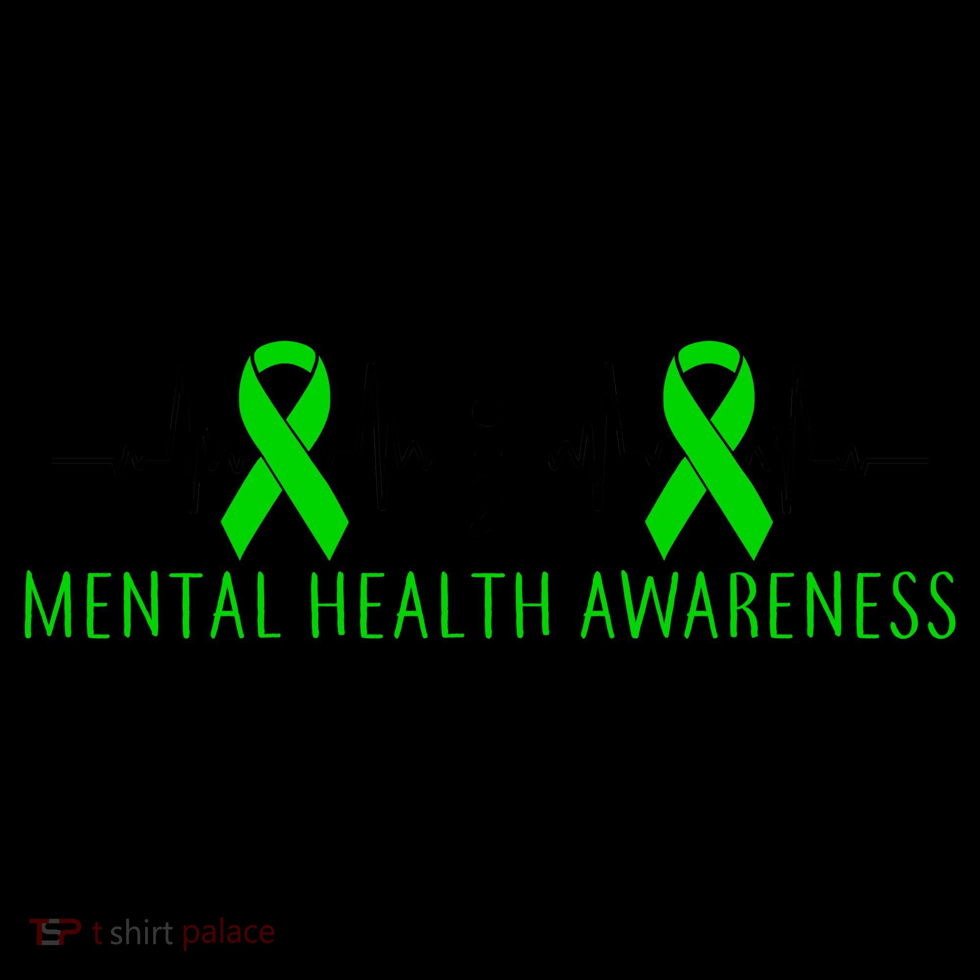 Mental Health Awareness Pulse Ribbon Coffee Mug
