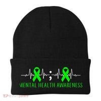 Mental Health Awareness Pulse Ribbon Beanie thumb 0