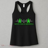 Mental Health Awareness Pulse Ribbon Women's Tank Top thumb 3