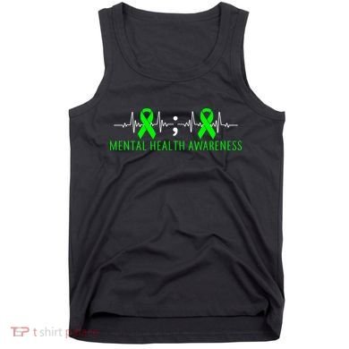 Mental Health Awareness Pulse Ribbon Tank Top