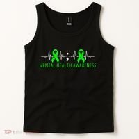 Mental Health Awareness Pulse Ribbon Tank Top thumb 2