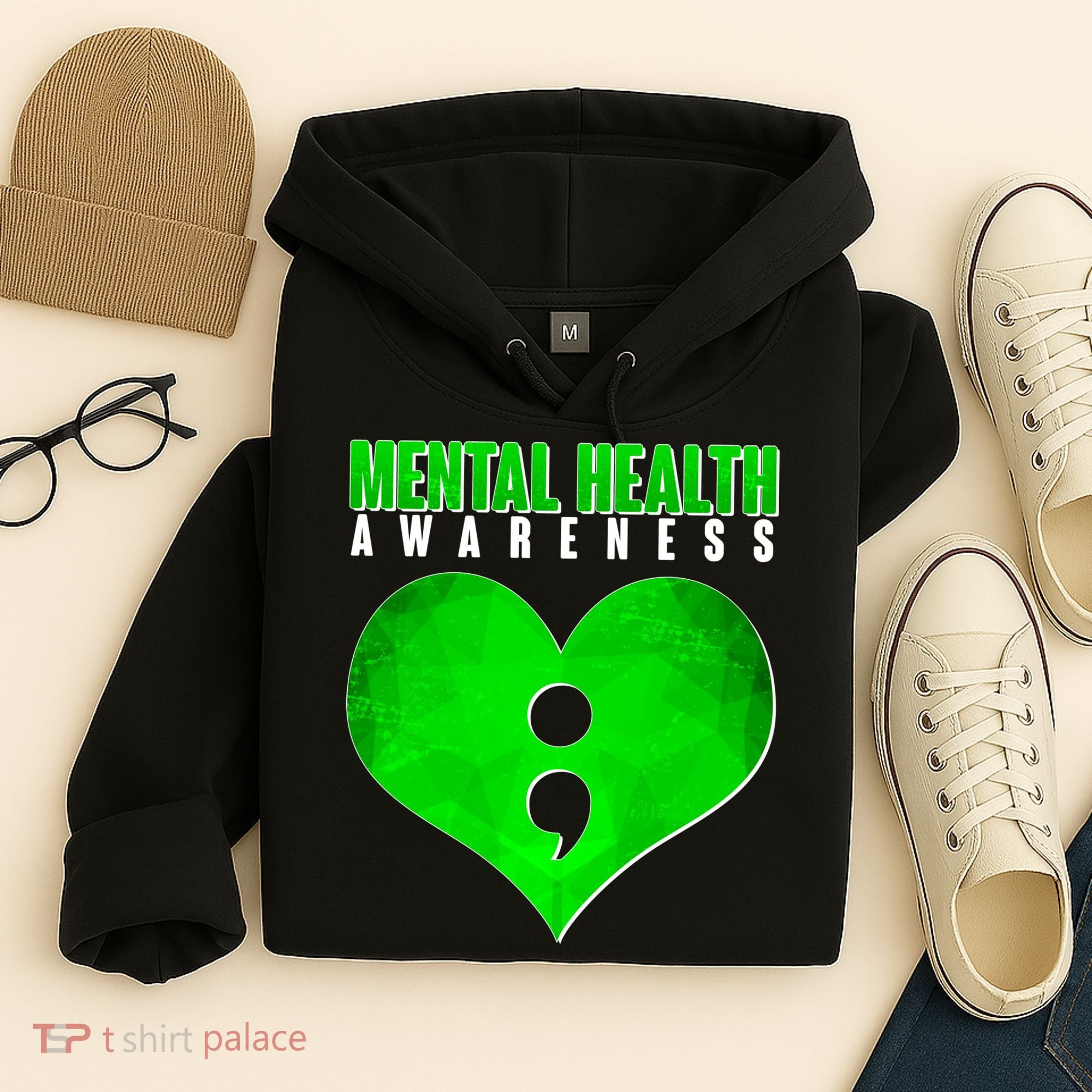 Mental Health Awareness Semicolon Hoodie