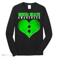 Mental Health Awareness Semicolon Long Sleeve Shirt thumb 0