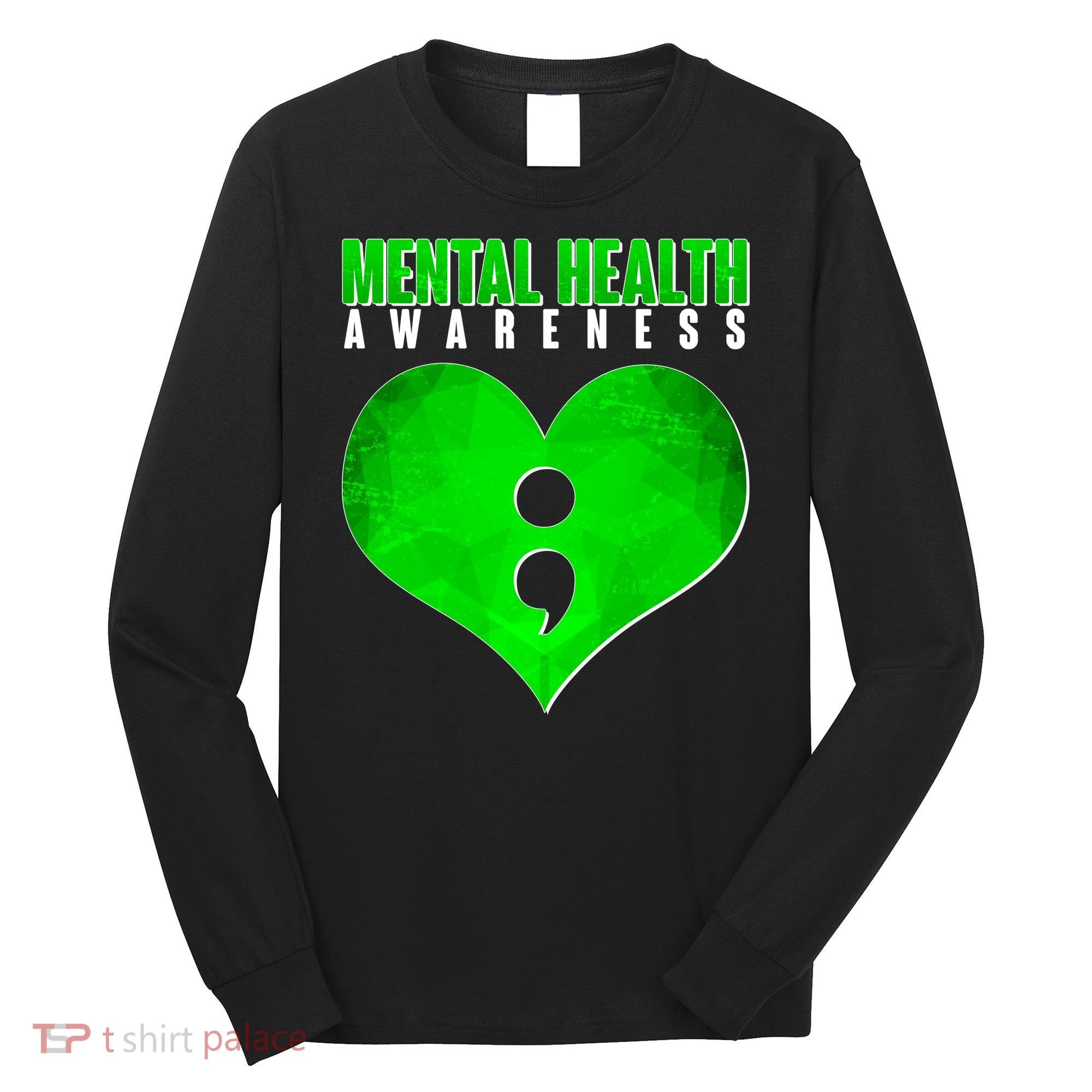 Mental Health Awareness Semicolon Long Sleeve Shirt
