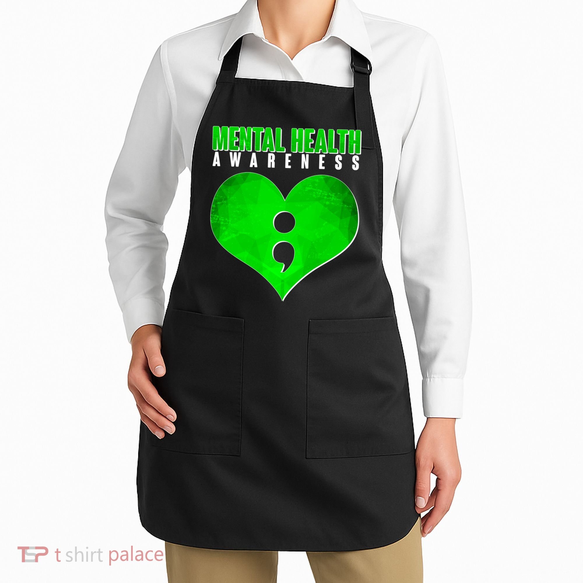 Mental Health Awareness Semicolon Apron